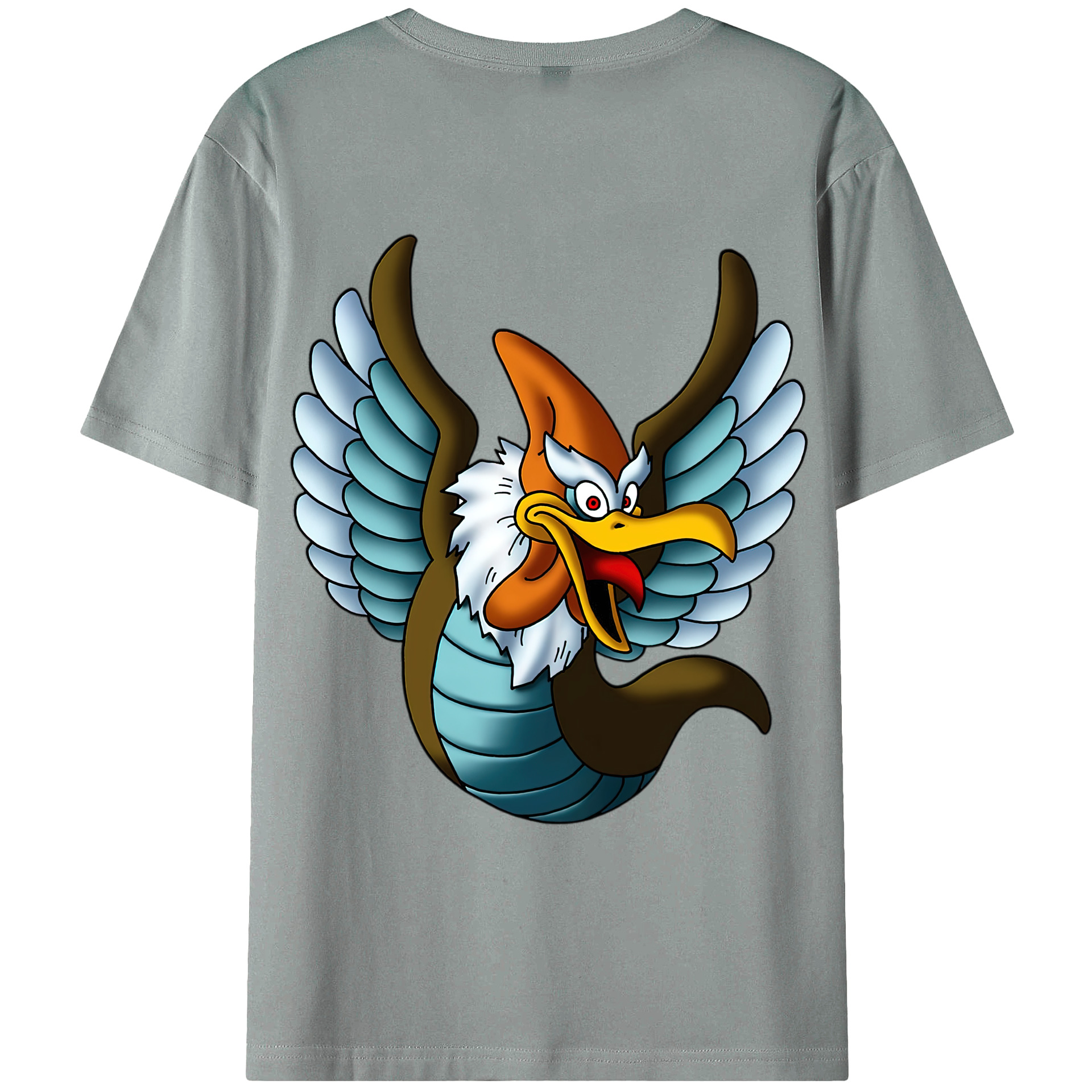 （画像用） ドラゴンクエスト Doragon Kuesuto Dragon Quest 綿100％ メンズ半袖Tシャツ（バックプリント） 通気性